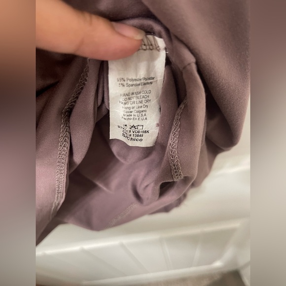 PinkBlush Dusty Mauve Draped Front Long Sleeve Maternity/Nursing Dress Small - Picture 5 of 6